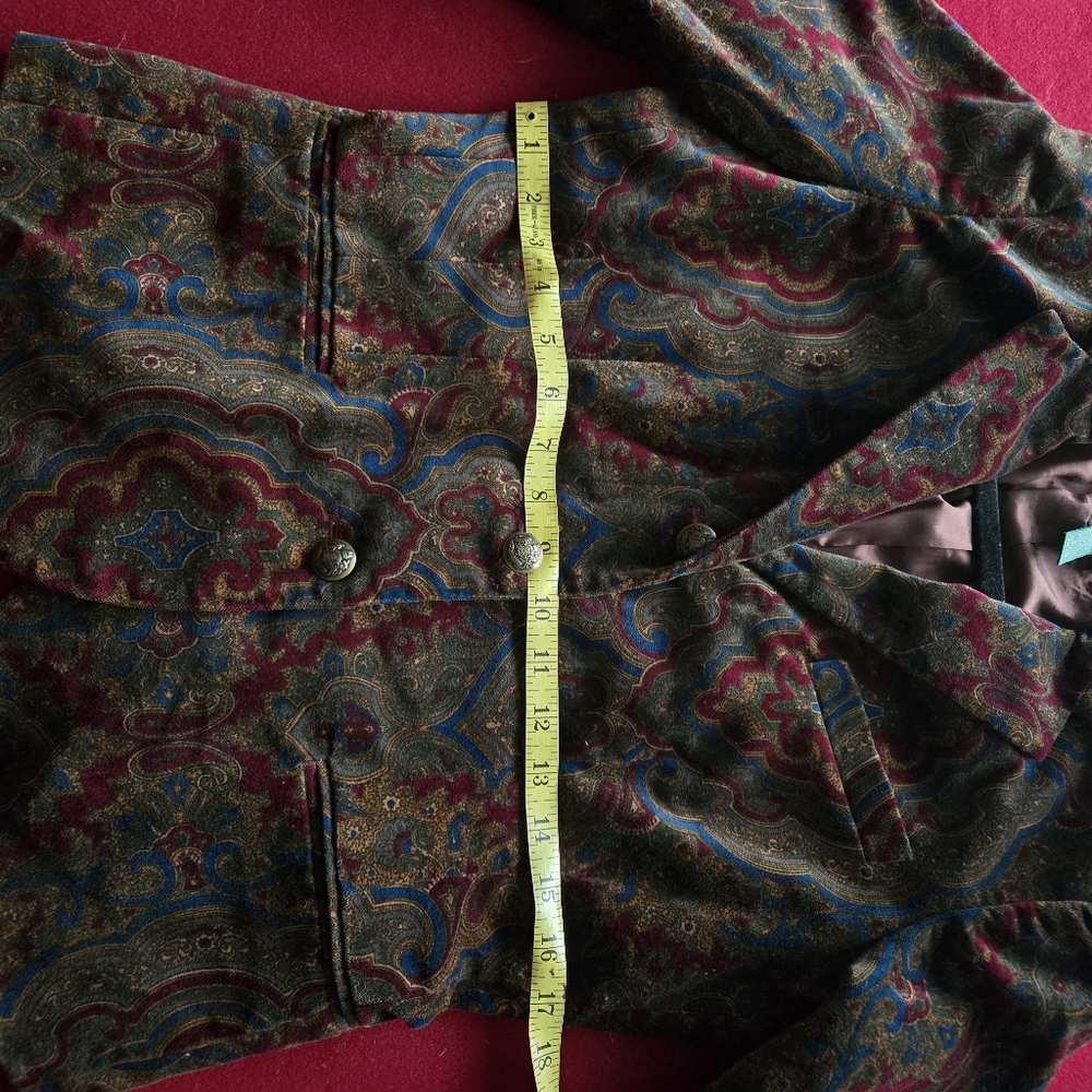 LAUREN BY RALPH LAUREN VELVET BLAZER (Tag Says P/M) - Picture 6 of 7